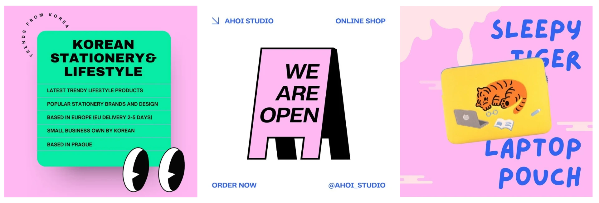 Ahoi Studio social media posts