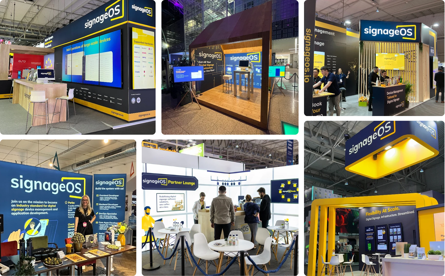 signageOS trade show booths and event graphics